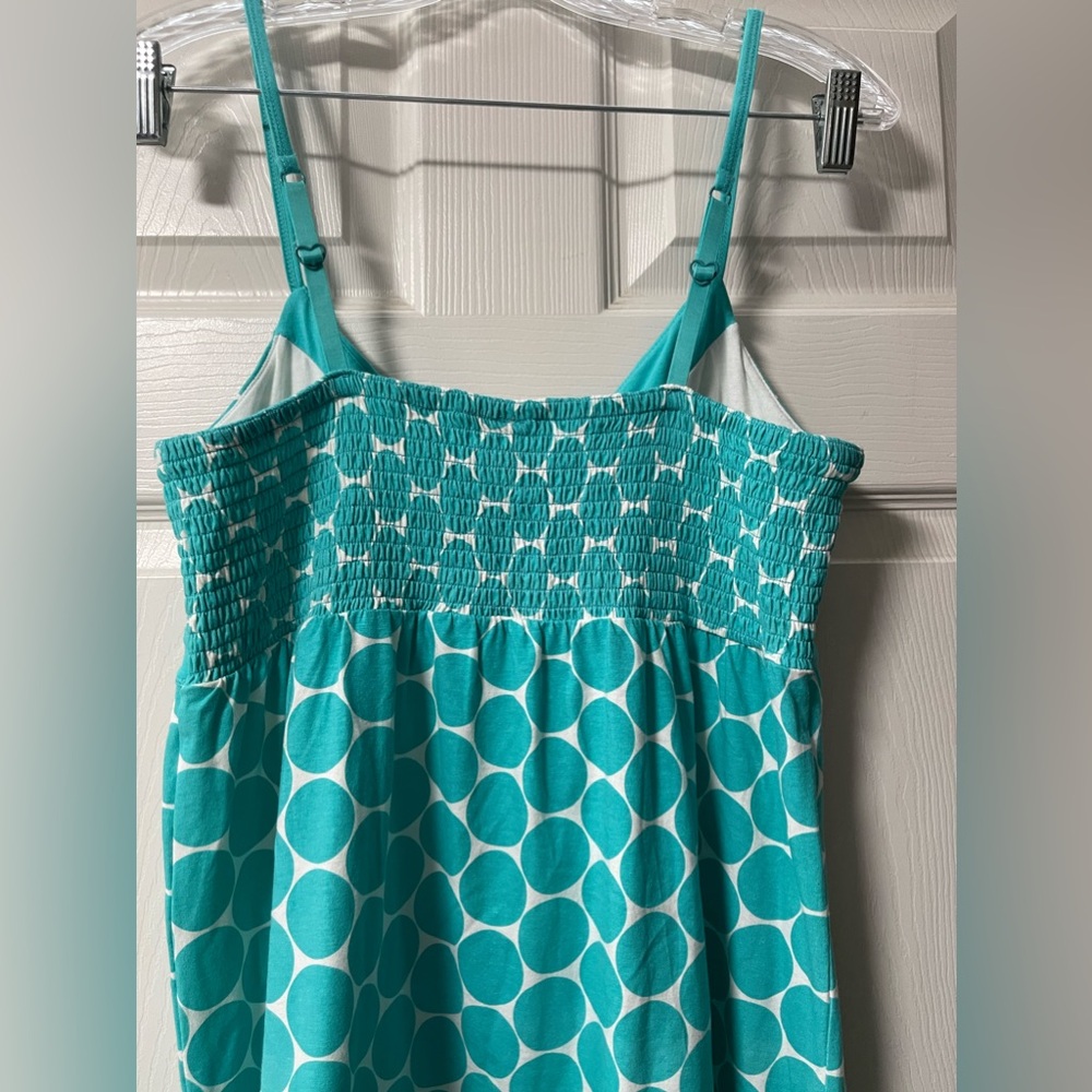 NWT: AEROPOSTALE Teal & White Polka Dot VNeck Adjustable Straps Size Large - Picture 8 of 8